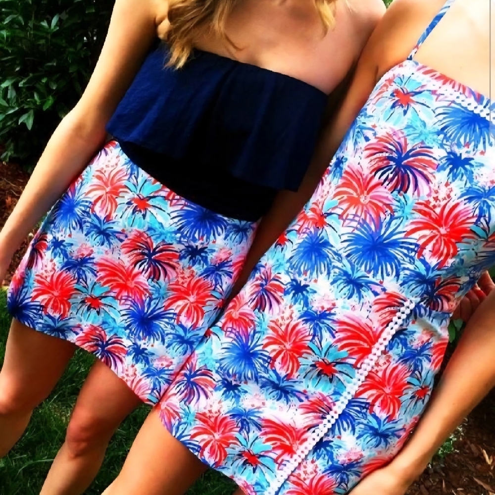 Lilly Pulitzer's "Feeling Sparks" Jesse Romper (4th of July) - Size 6